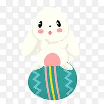 彩色扁平化玉兔元素-空若网 彩色扁平化玉兔元素-空若网