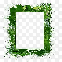 绿色彩墨边框-空若网 绿色彩墨边框-空若网