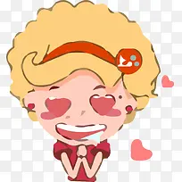 流口水示爱的小女孩卡通表情-空若网 流口水示爱的小女孩卡通表情-空若网