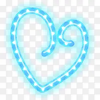 手绘蓝色爱心闪光-空若网 手绘蓝色爱心闪光-空若网