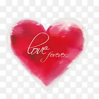 手绘水彩爱心-空若网 手绘水彩爱心-空若网