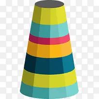 多彩立体锥形圆柱体-空若网 多彩立体锥形圆柱体-空若网