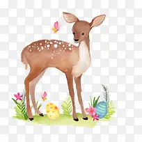 灰色扁平化水墨小鹿元素-空若网 灰色扁平化水墨小鹿元素-空若网