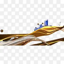 时尚金属风格飘舞丝带-空若网 时尚金属风格飘舞丝带-空若网