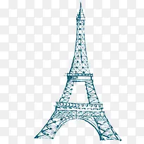 清新创意旅游埃菲尔铁塔元素矢量-空若网 清新创意旅游埃菲尔铁塔元素矢量-空若网