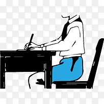 小学生写字的矢量设计图-空若网 小学生写字的矢量设计图-空若网