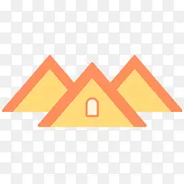 三角形矢量卡通屋顶-空若网 三角形矢量卡通屋顶-空若网