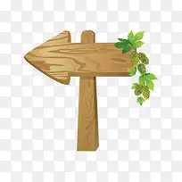 插画艺术野外木纹箭头-空若网 插画艺术野外木纹箭头-空若网