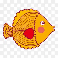 矢量世界海洋日爱心鱼-空若网 矢量世界海洋日爱心鱼-空若网