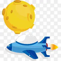 航天航空科技卡通飞船矢量素材-空若网 航天航空科技卡通飞船矢量素材-空若网