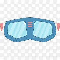对称矢量扁平风格护目镜-空若网 对称矢量扁平风格护目镜-空若网