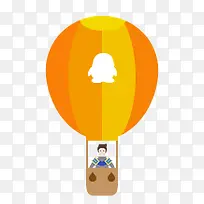 橙色热气球装饰-空若网 橙色热气球装饰-空若网