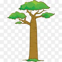 咖啡色卡通面包树-空若网 咖啡色卡通面包树-空若网