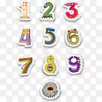 数字贴纸.卡通动物编号-空若网 数字贴纸.卡通动物编号-空若网