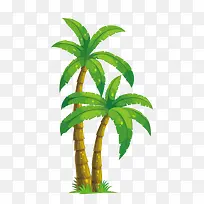 矢量椰树免抠下载-空若网 矢量椰树免抠下载-空若网