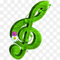 绿色时尚音符树叶-空若网 绿色时尚音符树叶-空若网