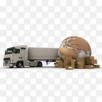 卡车地球创意设计素材图片-空若网 卡车地球创意设计素材图片-空若网