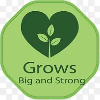 茁壮成长标签矢量素材-空若网 茁壮成长标签矢量素材-空若网