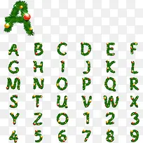 松树叶艺术字-空若网 松树叶艺术字-空若网