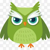 绿色愤怒的小鹰插画-空若网 绿色愤怒的小鹰插画-空若网