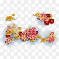 猪年新年边框装饰图案-空若网 猪年新年边框装饰图案-空若网