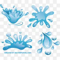 矢量水花装饰图案-空若网 矢量水花装饰图案-空若网