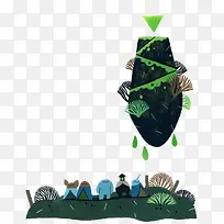 卡通手绘动物植物-空若网 卡通手绘动物植物-空若网