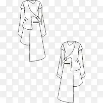 不规则女士连衣裙简笔画-空若网 不规则女士连衣裙简笔画-空若网