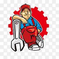 卡通建筑工人设计矢量-空若网 卡通建筑工人设计矢量-空若网