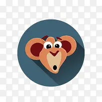 卡通动物头像免抠素材-空若网 卡通动物头像免抠素材-空若网