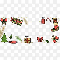 圣诞节装饰边框矢量图-空若网 圣诞节装饰边框矢量图-空若网