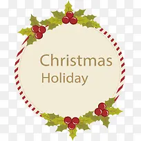 红色条纹圆形圣诞边框-空若网 红色条纹圆形圣诞边框-空若网