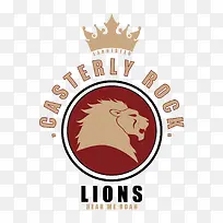 矢量红色狮子标志-空若网 矢量红色狮子标志-空若网