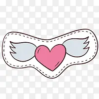 卡通创意爱心翅膀贴纸-空若网 卡通创意爱心翅膀贴纸-空若网