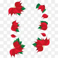 红色树叶圣诞边框-空若网 红色树叶圣诞边框-空若网