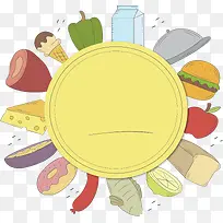 美味食物装饰边框-空若网 美味食物装饰边框-空若网