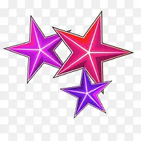 彩色多角海星五星-空若网 彩色多角海星五星-空若网