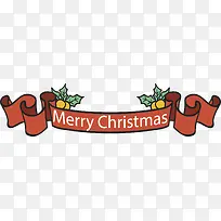 圣诞节卡通红丝带-空若网 圣诞节卡通红丝带-空若网