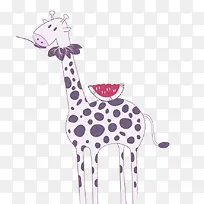 卡通可爱长颈鹿-空若网 卡通可爱长颈鹿-空若网