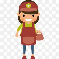 卡通劳动工人标贴矢量素材-空若网 卡通劳动工人标贴矢量素材-空若网