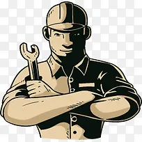 五一劳动节卡通人物工人矢量素材-空若网 五一劳动节卡通人物工人矢量素材-空若网