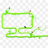 绿色树藤边框-空若网 绿色树藤边框-空若网