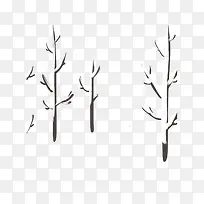 卡通手绘雪覆盖树枝-空若网 卡通手绘雪覆盖树枝-空若网