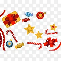 创意圣诞节礼包糖果俯视图-空若网 创意圣诞节礼包糖果俯视图-空若网