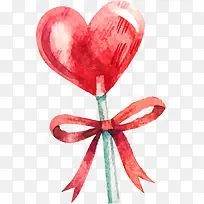 情人节红色爱心棒棒糖-空若网 情人节红色爱心棒棒糖-空若网