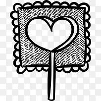 心的棒棒糖图标-空若网 心的棒棒糖图标-空若网