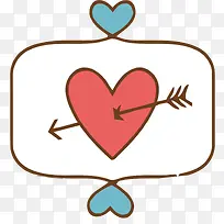 矢量手绘一箭穿心素材-空若网 矢量手绘一箭穿心素材-空若网