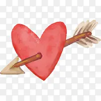 红色爱心一箭穿心-空若网 红色爱心一箭穿心-空若网