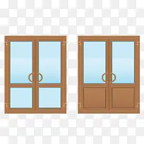 手绘扁平化玻璃门-空若网 手绘扁平化玻璃门-空若网