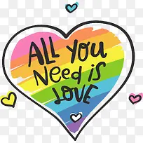 手绘风情人节爱心-空若网 手绘风情人节爱心-空若网